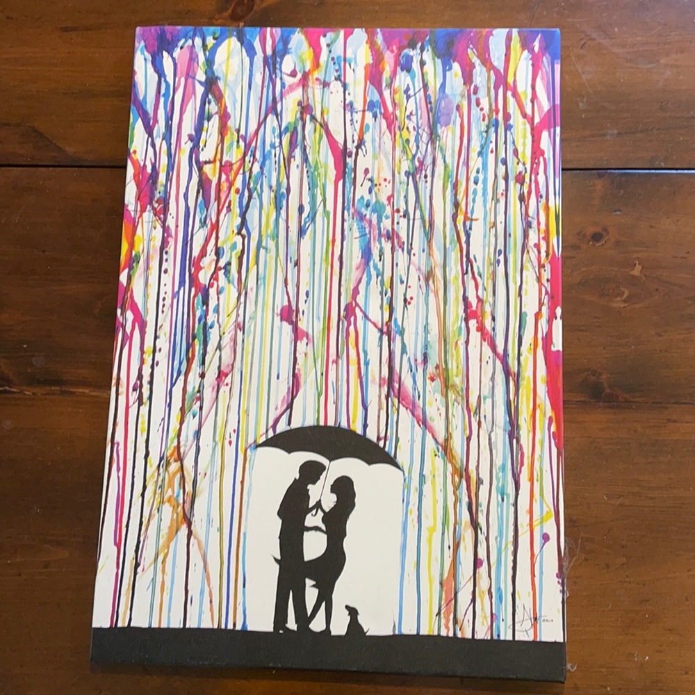 Canvas Print - couple with dog